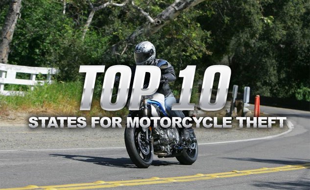 Top 10 States for Motorcycle Theft
