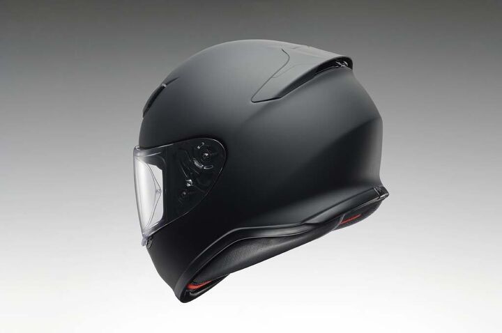 The spoiler hides four exhaust vents which helps make the top of the helmet more aerodynamic.