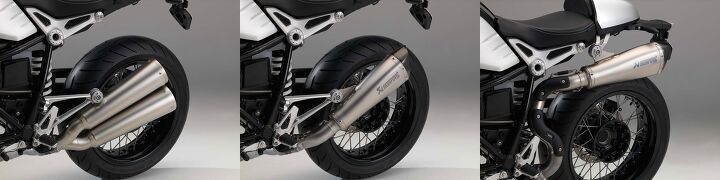 BMW’s planned customizability is reflected in the multiple exhaust canister and mounting options — all of which allow for the retention of the cable-controlled exhaust power valve.