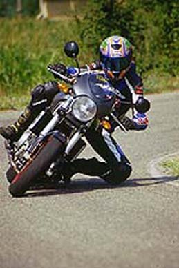 2001 Ducati Monster S4 left action head on