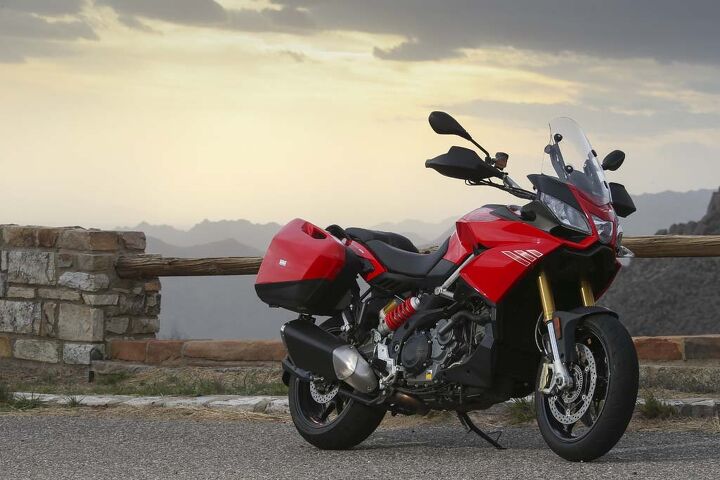 Adventure-Touring looks with a sportbike heart, the 2014 Aprilia Caponord 1200 Travel Pack is one of the most technologically advanced motorcycles on the market today.