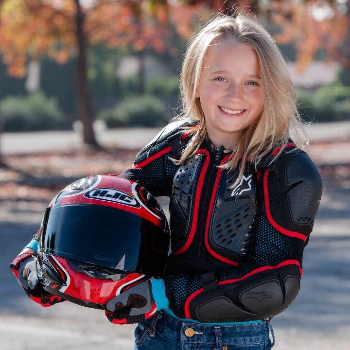 Girl with proper riding gear