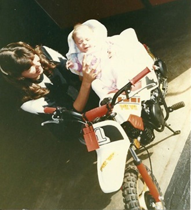 Baby with New Motorcycle