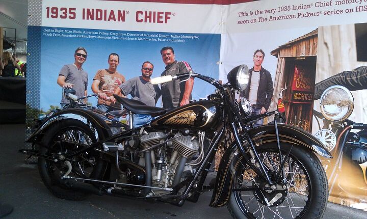 “American Pickers” TV star, Mike Wolfe owns this 1935 Indian Chief.