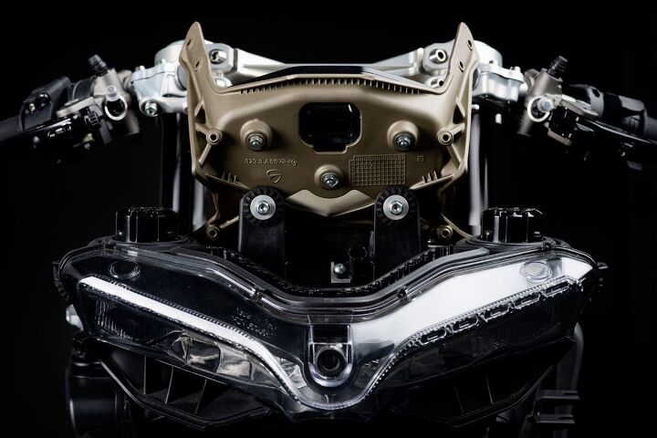 Ducati’s Panigale uses magnesium for its upper fairing bracket, a structure that supports the upper fairing, headlights and gauges while weighing just 1.3 pounds.