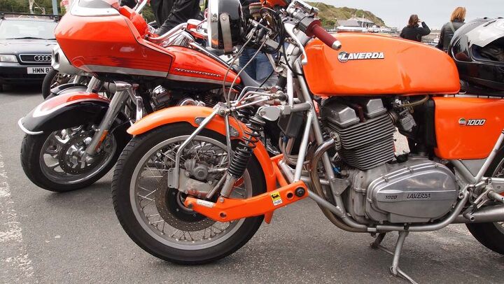Laverda 1000 with leading link race suspension.