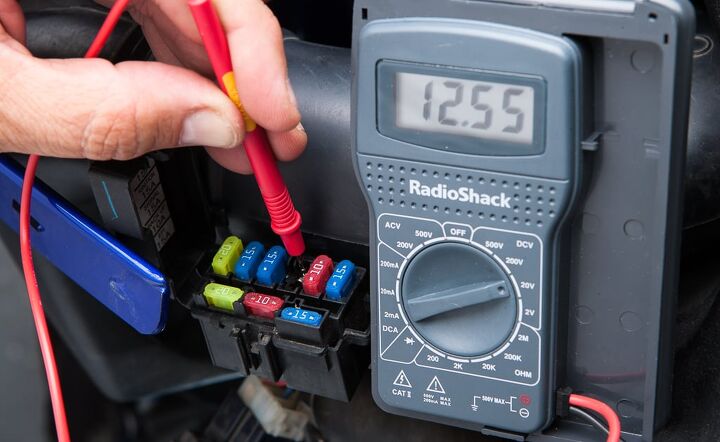 You don’t need a fancy voltmeter. You’re just trying to learn which side of the fuse box is hot.