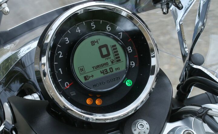 The stylish, well laid-out instrument pod gives a rider tons of relevant information.