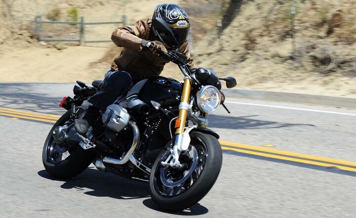 The nineT’s power and handling will easily dust any Triumph Bonneville or Thuxton. It’s also priced considerably higher. 