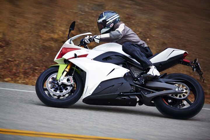 The Ego’s riding position is committedly sporty, but discomfort won’t set in with just 60 to 90 miles of range.