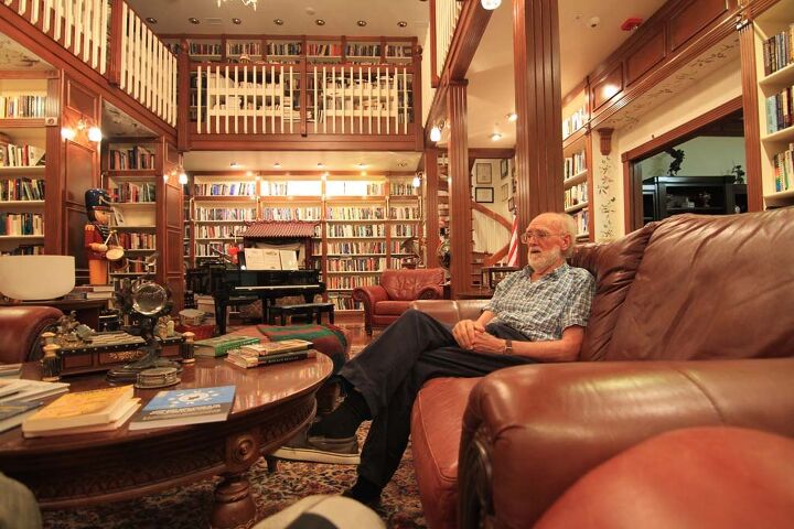 Dr. David Bennet in his research and reading library. Open to the guests.