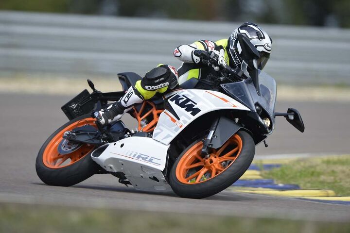 The RC390 can teach everything there is to be learned about riding quickly on a racetrack, without the intimidation factor and higher costs of more powerful machines.
