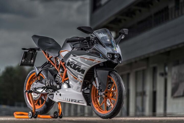 The RC390s stylish appearance looks exotically appealing for a motorcycle expected to be priced less than $7,000.