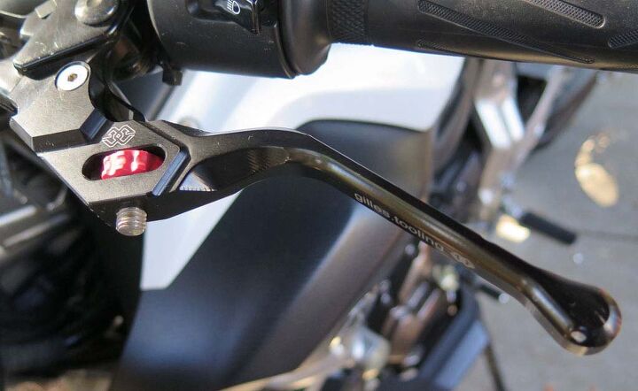 The Gilles Tooling adjustable brake and clutch levers really are a nice upgrade; great feel and adjustability.