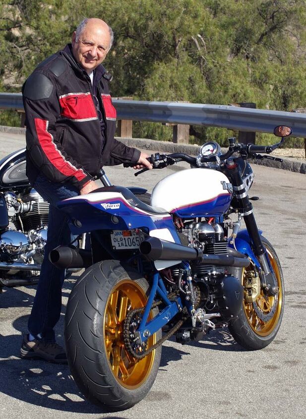 Matt Capri and his personal bike, the Mirage RT, first built in 2005.