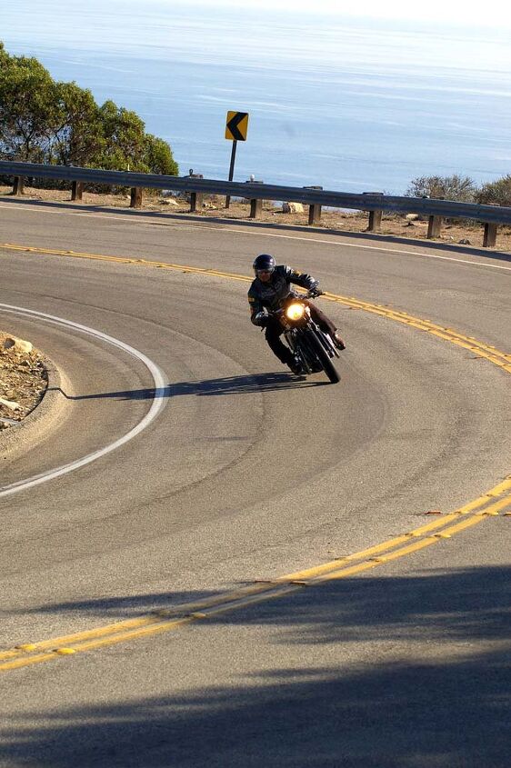 A curvy road, a dialed-in Triumph and golden SoCal sunlight. What more do you need?