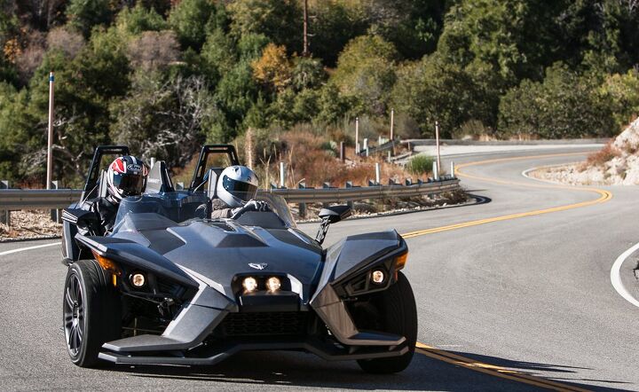 The Slingshot provides the best wind protection, has adjustable seats, adjustable steering column, and cruise control. The Spyder F3 also has cruise control, but the Morgan does not.