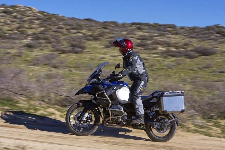 BMW lists the base model GSA’s MSRP at $18,340, with the Premium Package adding $3355, for a retail price of $21,695. Saddlebag mounts are included in the Premium Package price, actual saddlebags are not. Add another $1668 for those. Price as tested, $23,463.