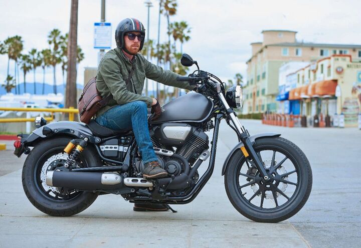 "Hmmm," thinks Brad. "If I sell my Iron Rangers and work an extra weekend coding, maybe I can get an Evan Wilcox tank." Photo: Star Motorcycles.