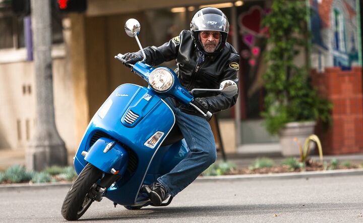 Why grow up now? Or groom? Twelve-inch wheels and a wheelbase 5 or 6 inches shorter than the other scoots here make the Vespa the MetroGP champion.