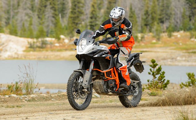 KTM’s Off-road traction-control setting allows its rear wheel to spin twice as fast as the front to allow significant drifting action.
