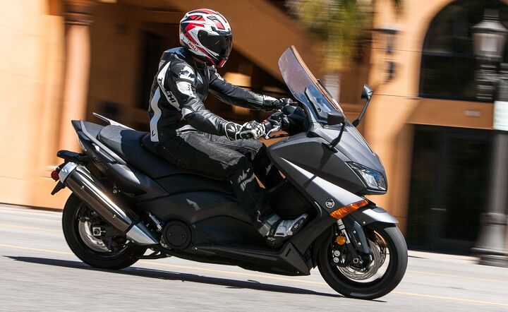 Immediate acceleration from a stop makes the TMAX a great around town mount.