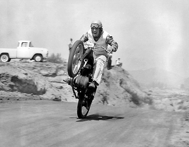 Petty rode TT Scrambles in 1957 at Perris, the very first year the track opened. Photo from Preston Petty Collection
