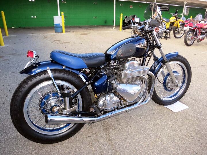 The 1953 Ariel Square Four bobber, from Frank Rositani, is a crowd favorite.
