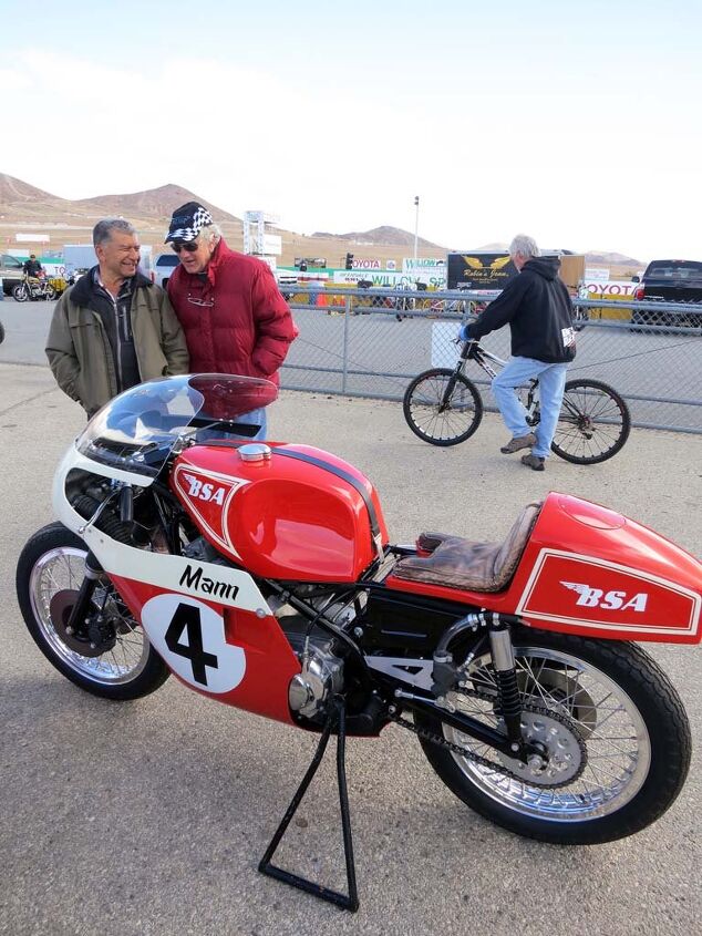 The 1971 factory BSA Triple, for which owner Roland Pagan posted documentation of authenticity as Dick Mann's Daytona-winning bike.