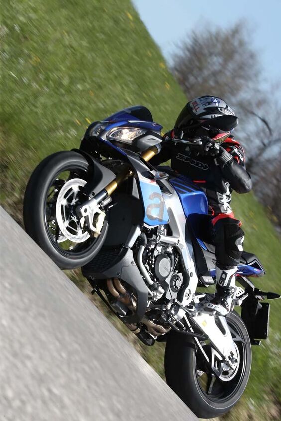 We sampled the Donington Blu version of the RR seen in these action photos, but it’s a color not offered in the U.S.