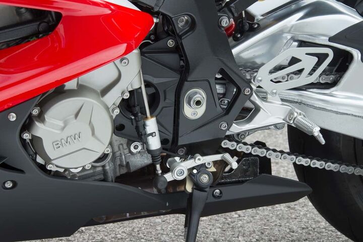 Noteworthy Shifting: A quickshifter and easily-reversible shift pattern are but two of the many nice features on the 2015 S1000RR.