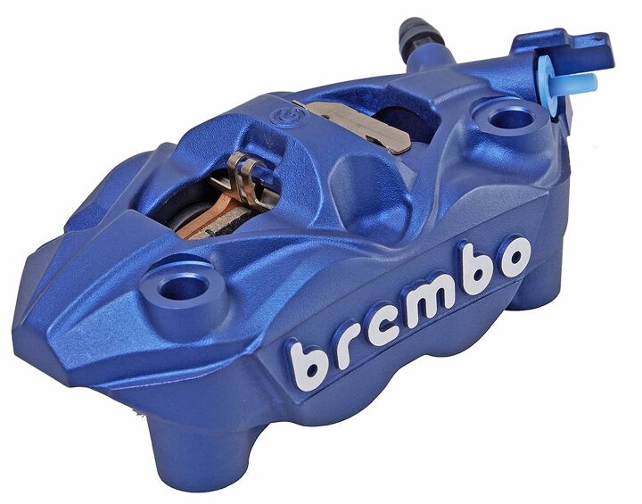 Speaking of accessories, how about some cool blue anodized brake calipers from the Suzuki catalog, which will go for about $400 each.