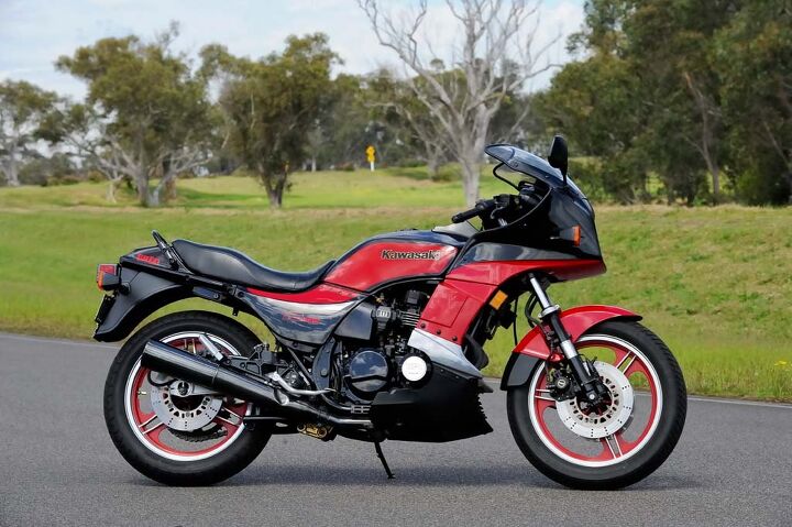 Released in 1983, Kawasaki’s GPz750 Turbo smashed all but the Honda CX650 Turbo in top-speed performance.