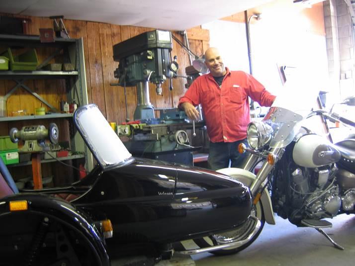 In his Van Nuys Side Strider workshop Doug matched a variety of sidecars he designed or distributed to a wide spectrum of bikes including new and vintage Harley-Davidson, BMW, Triumph, Honda, Kawasaki, Yamaha, you name it.