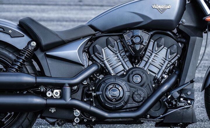 “The key to a good platform is strategy,” says Alex Hultgren, Director of Marketing of Victory Motorcycles, “and when you’ve got a strong basis, you can go in a lot of different directions.” The engine design shared by the Octane and Scout surely qualifies as a strong basis.