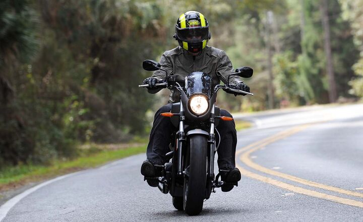 Despite its diminutive size, the cowl helps take wind pressure off the rider’s chest up until about 80 mph.