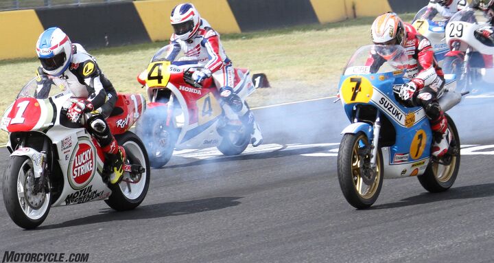 Schwantz gets the holeshot from McWilliams and Spencer
