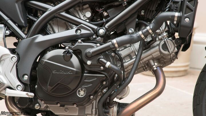Numerous little changes to the SV’s 645cc V-Twin have made a fun engine even, uh, funner.
