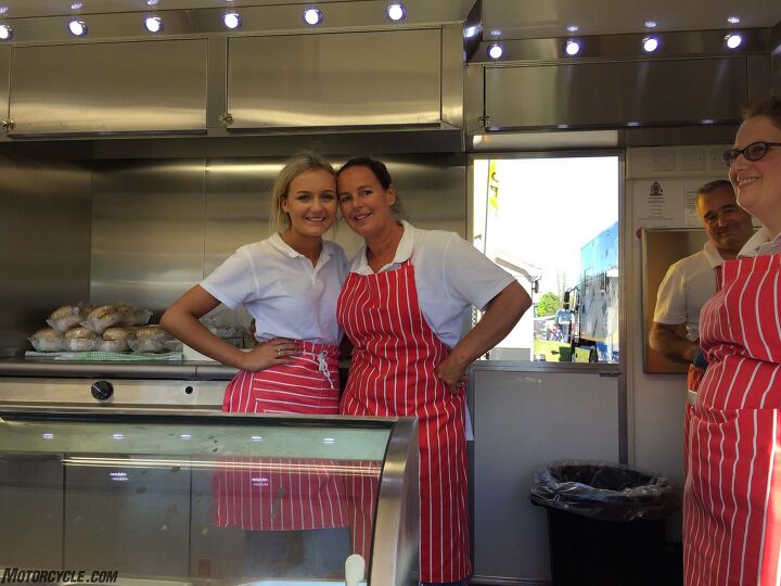 Lucy and Helen Campbell of the Carvery, home of the TT’s best sandwich.
