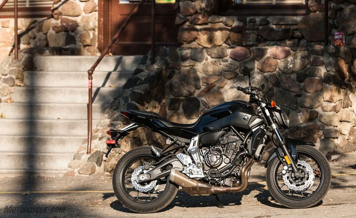 Try as Suzuki might, the new SV650 comes up short to the Yamaha FZ-07. While not a perfect motorcycle, the Yamaha’s engine delivers strong bottom-end and midrange power. Its handling woes can likely be solved with a few choice upgrades from the aftermarket, and the relatively tight ergos are really only a problem if you’re big and tall. 