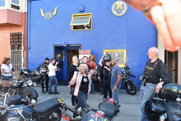 Riders were welcomed to the San Francisco Motorcycle Club for refreshments and good conversation.
