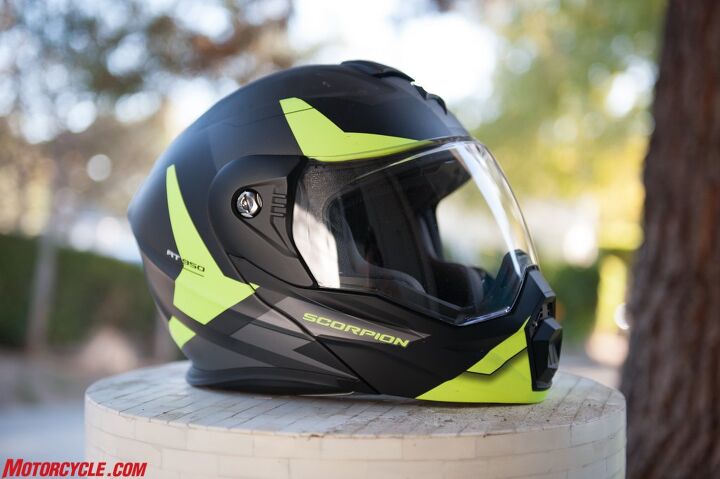 Scorpion's EXO AT-950 almost resembles any other street helmet, except its chin bar is slightly more pronounced than your average street helmet.