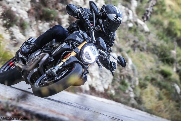 Strafing a twisty mountain road on a Monster 1200S nears the verge of motoring perfection.