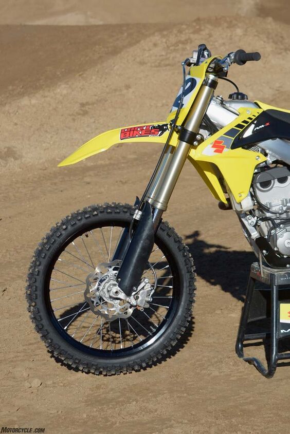 The Showa SFF air fork on the Suzuki RM-Z450 is the oldest design currently being used on a 450cc motocross machine.