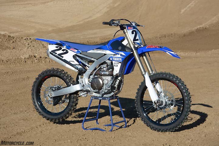 Yamaha still has the only reverse-incline (rearward facing cylinder head) engine in the 450cc class. The YZ450F last underwent a major redesign in 2014.