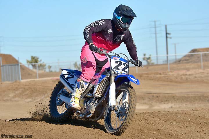 The Yamaha’s performance is on the stiffer end of the spectrum. While the KYB SSS fork drew a lot of positive comments, some of our team noted that the rear suspension takes some adjustment to match the performance of the fork on the track.
