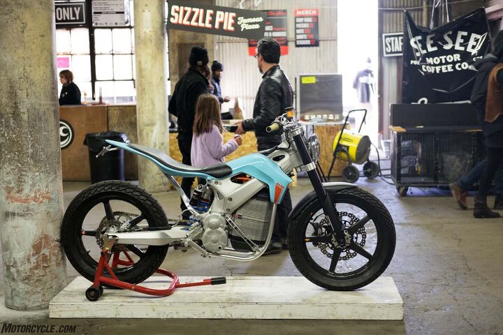 Here's the electric-powered Redshift ST street tracker concept from Alta Motors.