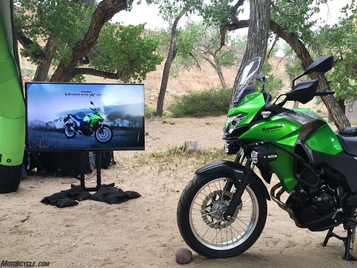 Roughing it is better with big-screen TVs.