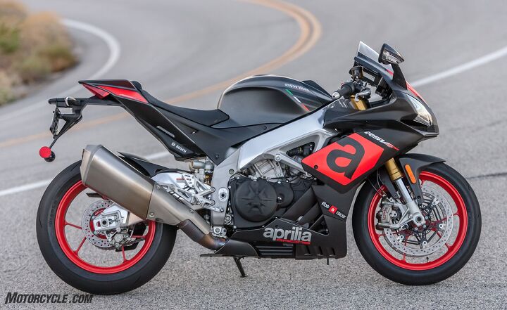 The profile of the Aprilia RSV4 hasn’t changed much since its introduction, but the bike’s performance has increased substantially. For the ultimate expression of Aprilia’s RSV4, look to the the RF model ($23k), or the exclusive FW-GP version, which, if you can afford it, would look wonderful parked next to your RC213V-S.