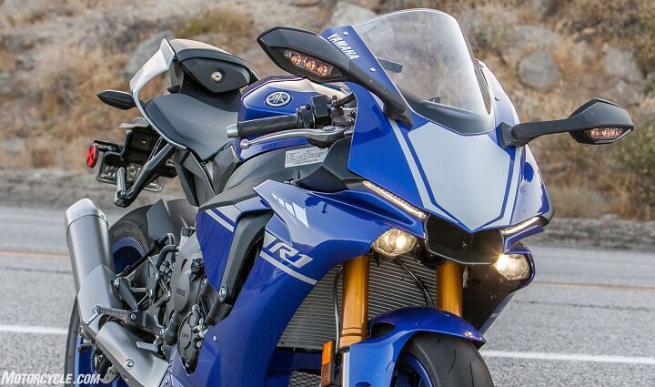 When it comes to appearances there’s no arguing the Yamaha is in a class of its own, but avant garde styling can be polarizing. Some of our testers love the look of the R1, while others are less enamored.